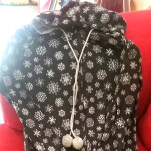 Snowflake white and black Pjs onesies